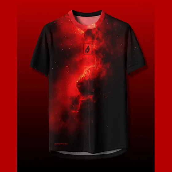 Jersey Red Galaxy, ukuran m, l, xl